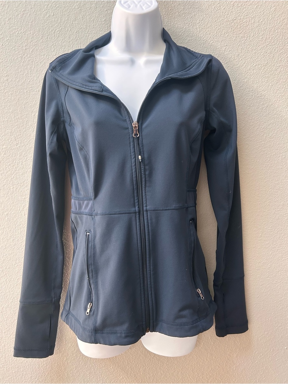 CALIA by Carrie Underwood Navy Zip Front Athletic Jacket Size Small